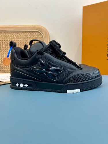 Louis Vuitton LV Skate Sneaker Black white line