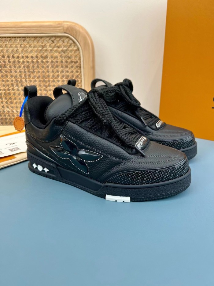 Louis Vuitton LV Skate Sneaker Black white line