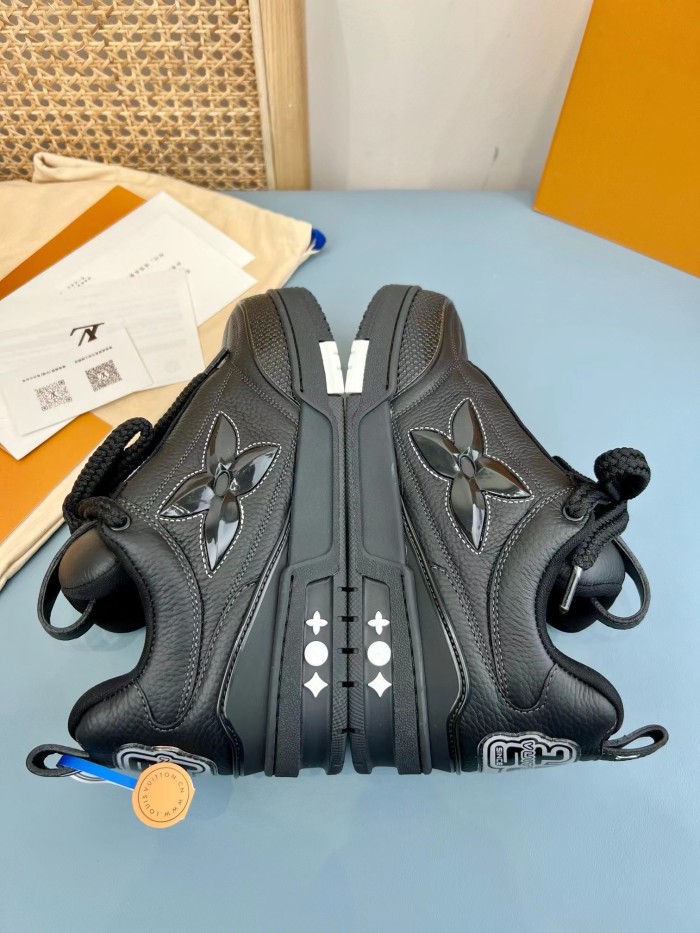 Louis Vuitton LV Skate Sneaker Black white line