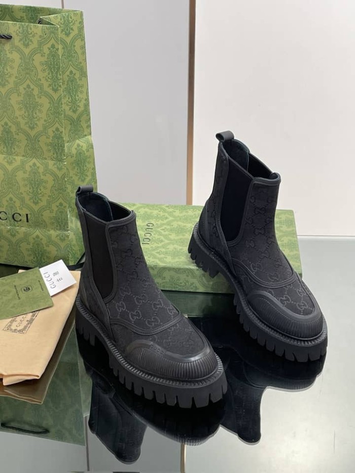 Gucci GG CANVAS ANKLE BOOT Black