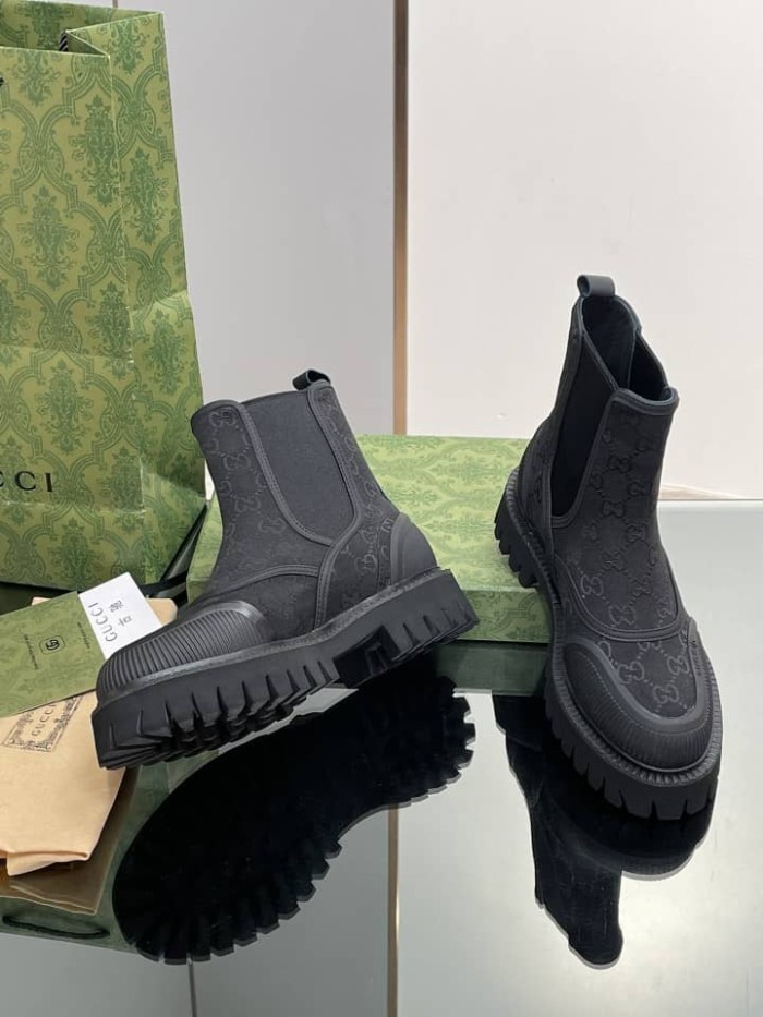 Gucci GG CANVAS ANKLE BOOT Black