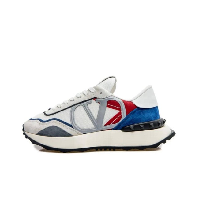 Valentino Garavani Vlogo Pace low-top sneaker in split leather, fabric and calfskin