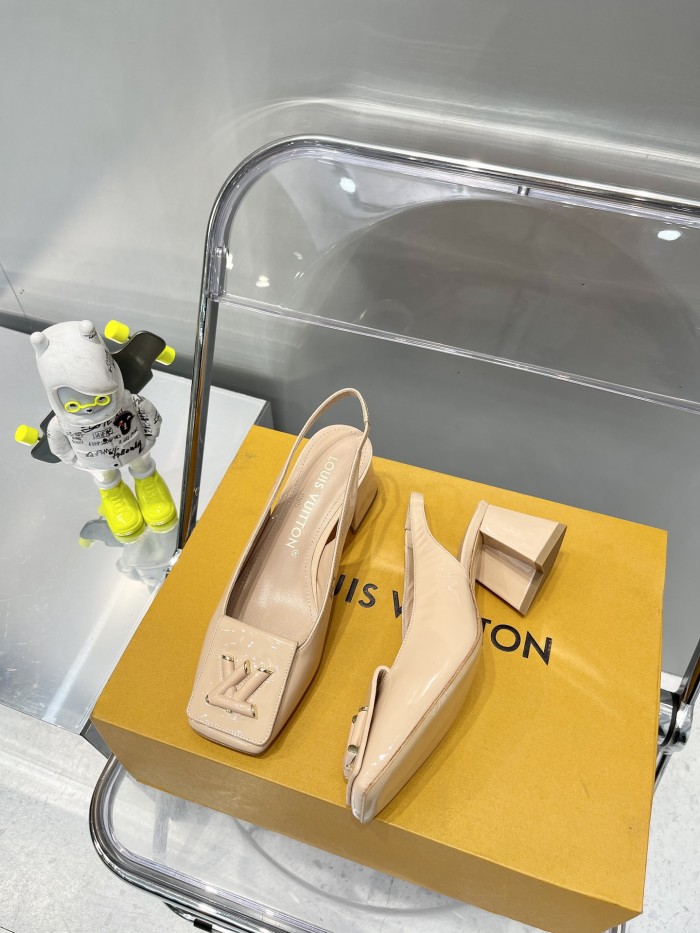 Louis Vuitton shake High heels 5cm Khaki color whit box 85