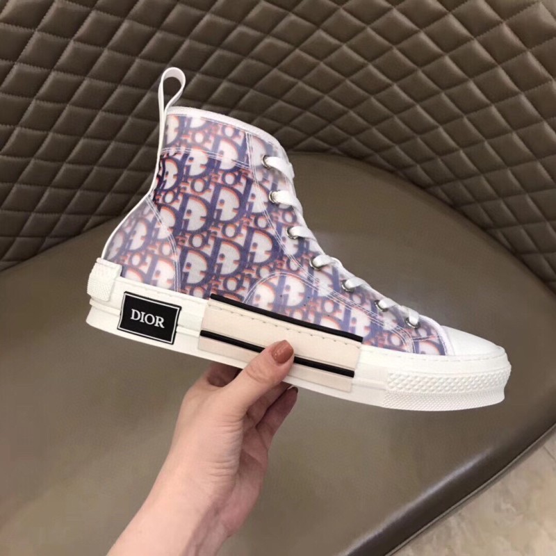 Dior B23 High Top Red Blue Oblique