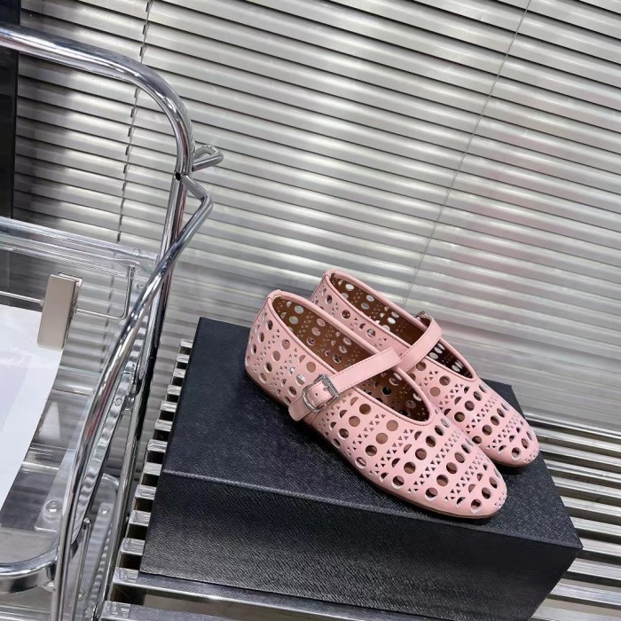 alaia Hole leather pink orange