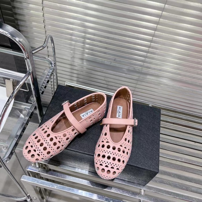 alaia Hole leather pink orange