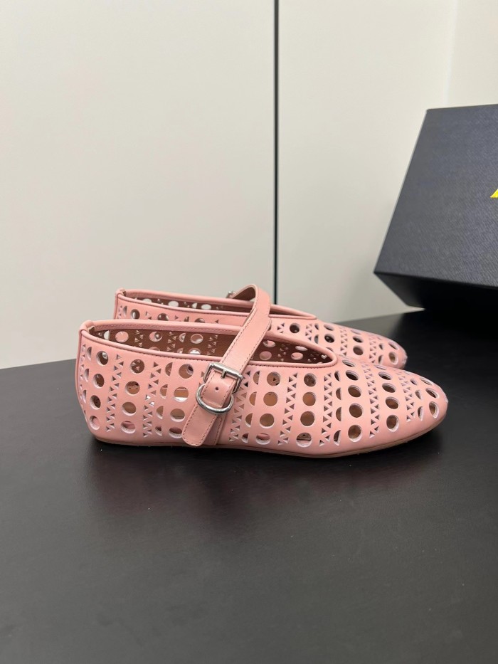 alaia Hole leather pink orange