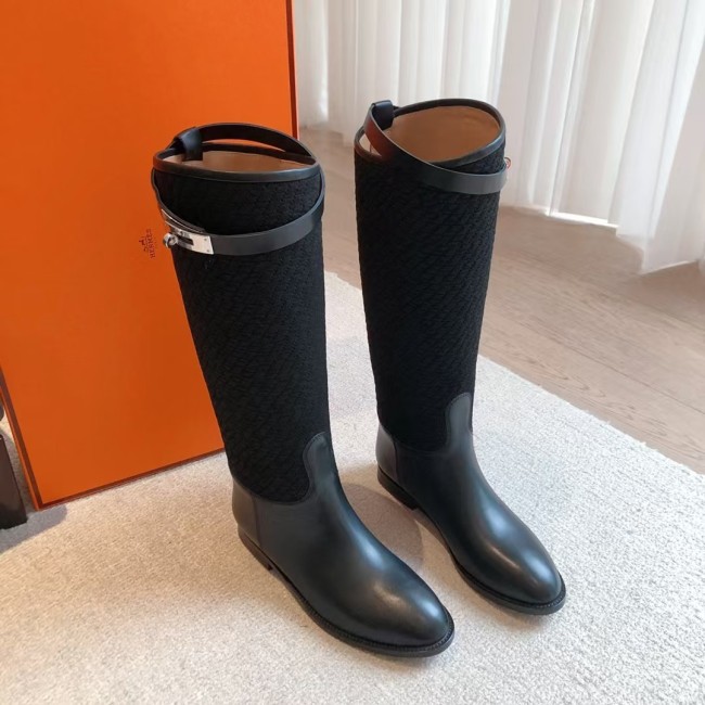 Hermès Long boots silvery