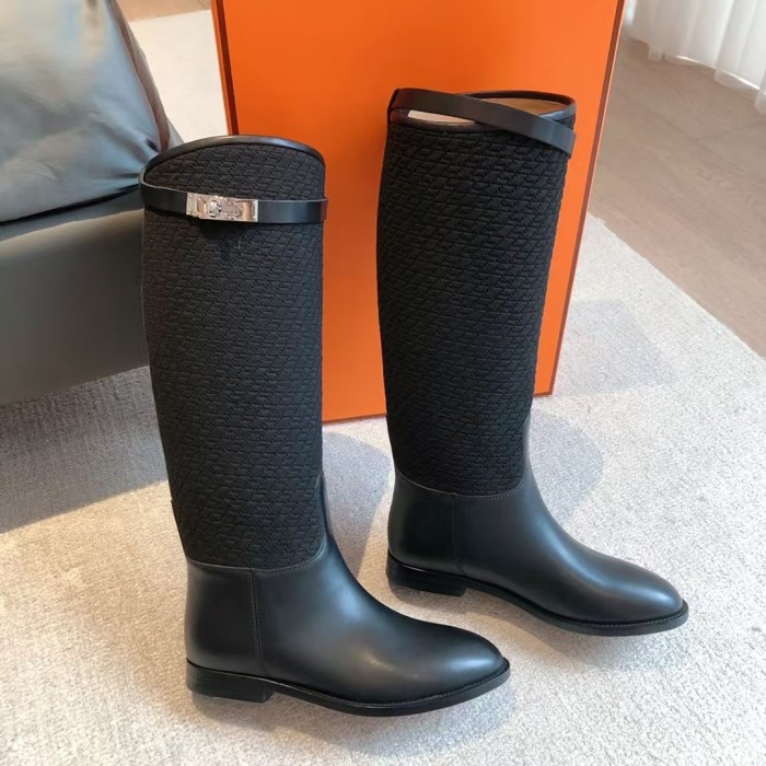 Hermès Long boots silvery