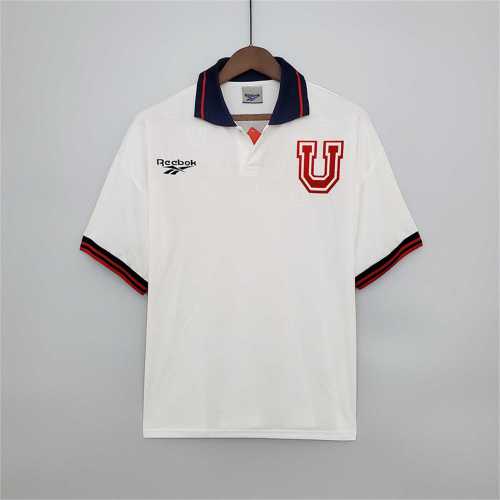 without Sponor Logo Retro Jersey 1998 Universidad de Chile Away White Soccer Jersey