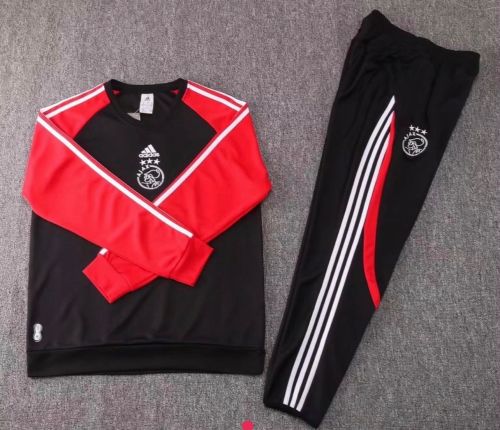 2023-2024 Ajax Red/Black Soccer Training Sweater and Pant