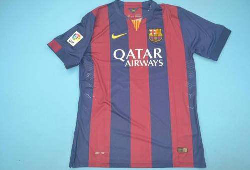 with LFP Patch Retro Jersey 2014-2015 Barcelona Home Soccer Jersey