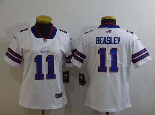 Women Buffalo Bills 11 BEASLEY White NFL Jersey