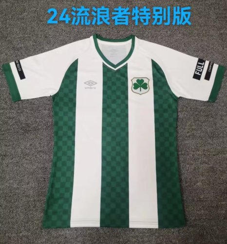 Fans Version 2023-2024 Rangers Special White/Green Soccer Jersey