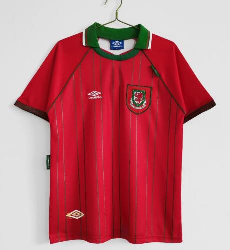 Retro Jersey 1994-1996 Wales Home Red Soccer Jersey Vintage Football Shirt