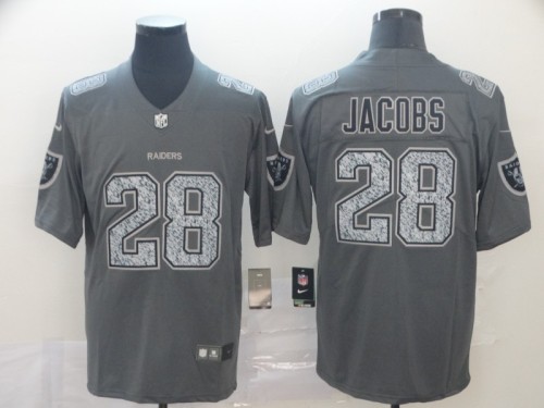 Oakland Raiders 28 Josh Jacobs Gray Camo Vapor Untouchable Limited Jersey