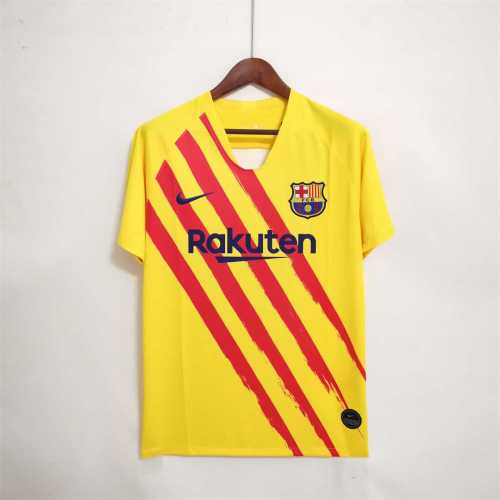 Retro Jersey 2019-2020 Barcelona 4th Away Yellow Soccer Jersey