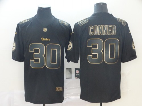 Pittsburgh Steelers 30 James Conner Black Gold Vapor Untouchable Limited Jersey