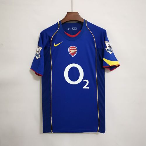 with EPL Patch Retro Jersey 2004-2005 Arsenal Away Blue Soccer Jersey