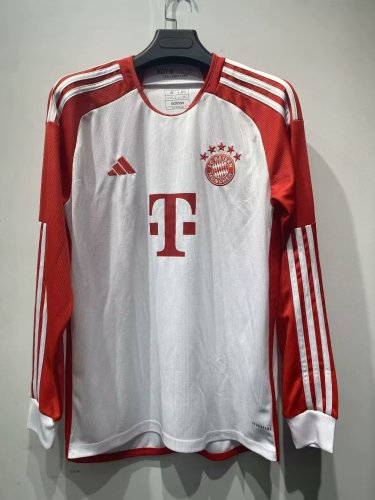 Long Sleeve Fan Version 2023-2024 Bayern Munich Home Soccer Jersey
