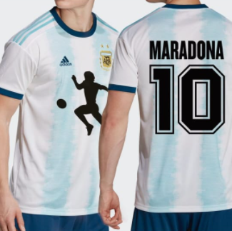 with Sponor Logo Retro Jersey 2019 Argentina 10 MARADONA Home Soccer Jersey