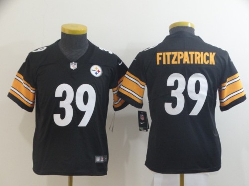 Youth Pittsburgh Steelers 39 Minkah Fitzpatrick Black Vapor Untouchable Limited Jersey