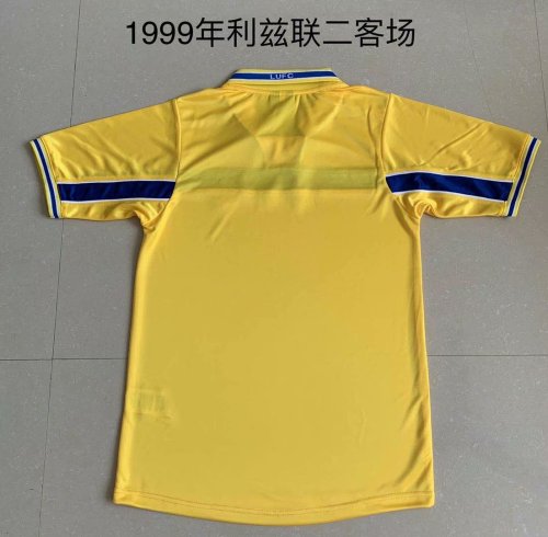 Retro Jersey 1999-2000 Leeds United Third Away Yellow Soocer Jersey Vintage Football Shirt
