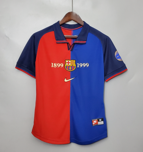 Retro Jersey 1899-1999 Barcelona 100th Anniversary Memorial Home Soccer Jersey