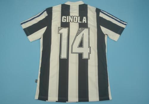 Retro Jersey 1995-1997 Newcastle United 14 GINOLA Home Soccer Jersey