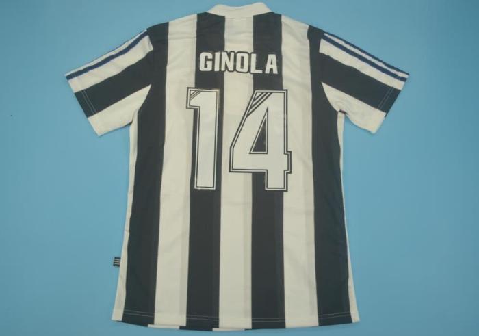 Retro Jersey 1995-1997 Newcastle United 14 GINOLA Home Soccer Jersey