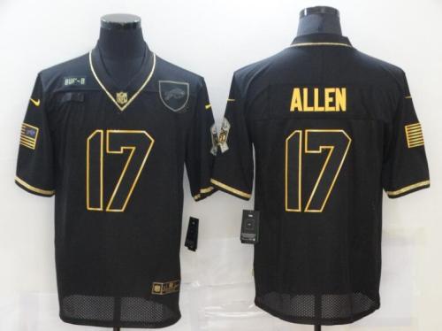 Bills 17 Josh Allen Black Gold 2020 Salute To Service Limited Jersey