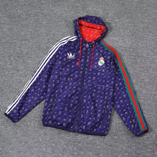 2023-2024 Real Madrid GC Purple Soccer Hoodie Jacket