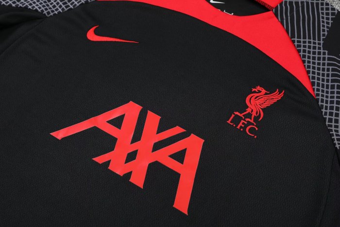 Adult Uniform 2022-2023 Liverpool Black Soccer Training Jersey Shorts