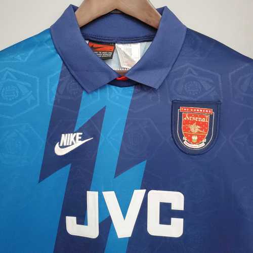 Retro Jersey 1995-1996 Arsenal Away Blue Soccer Jersey Vintage Football Shirt