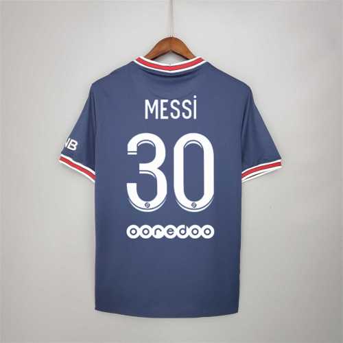 Fans Version 2021-2022 PSG MESSI 30 Home Soccer Jersey