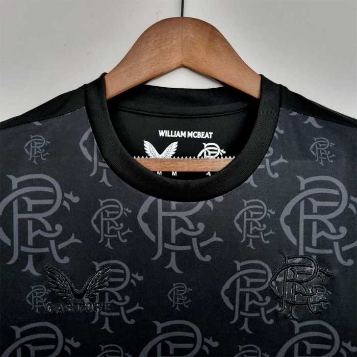 Fans Version 2022-2023 Rangers All Black Edition Soccer Jersey