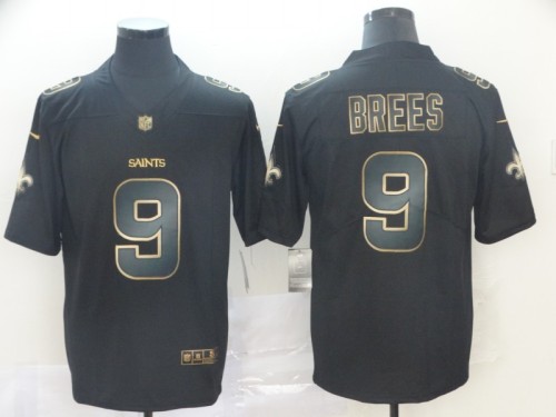 New Orleans Saints 9 Drew Brees Black Gold Vapor Untouchable Limited Jersey