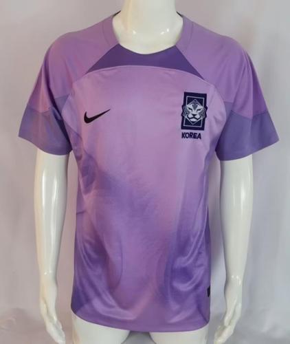 Fans Version 2022 World Cup South Korea Purple Goalkeeper Soccer Jersey
