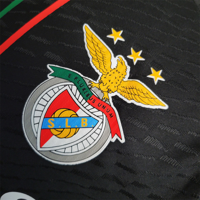 Player Version 2023-2024 Benfica Away Black Soccer Jersey