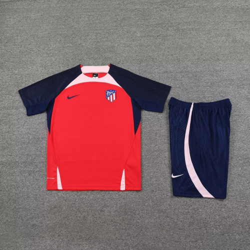 Adult Uniform 2023-2024 Atletico Madrid Red Soccer Training Jersey Shorts