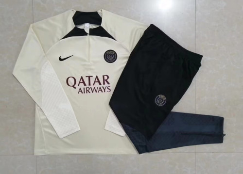 2023-2024 PSG White Soccer Training Sweater and Pants