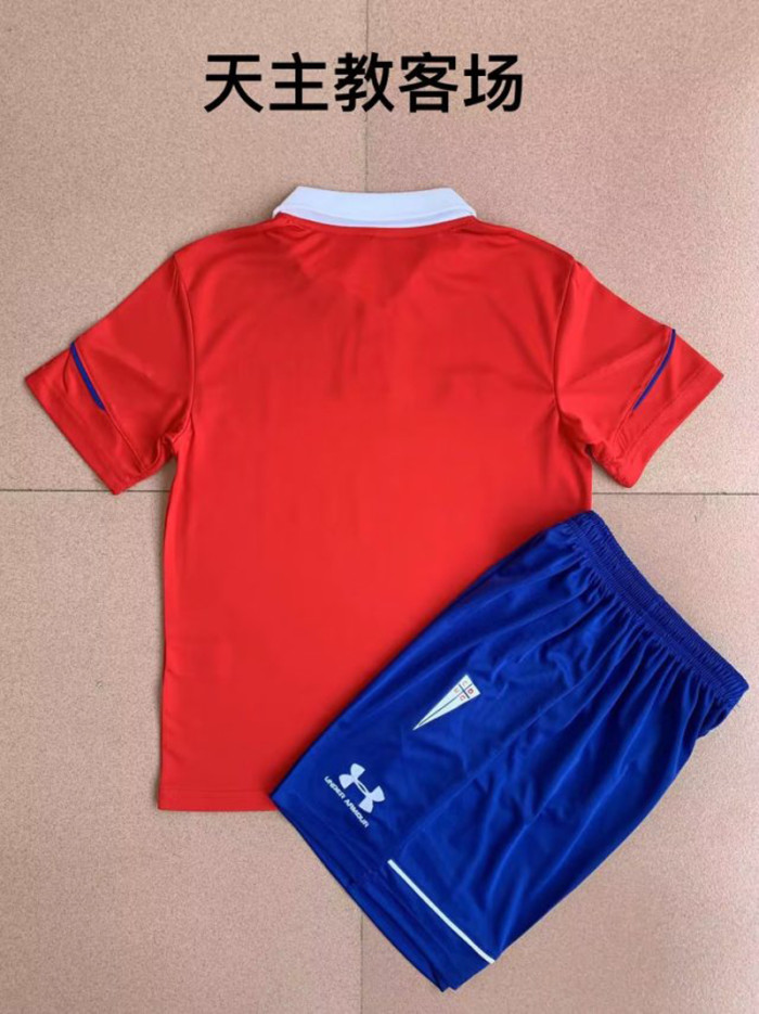 Adult Uniform 2023-2024 Club Deportivo Universidad Católica Away Red Soccer Jersey Shorts