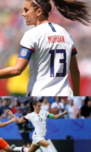 Women USA 13 MORGAN White Jersey