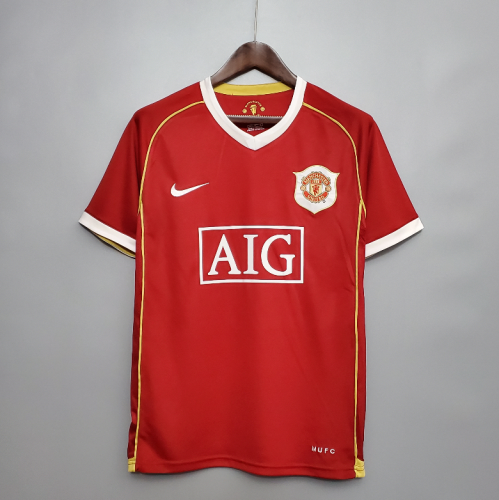 Retro Jersey 2006-2007 Manchester United Home Red Soccer Jersey