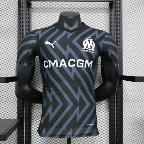 Player Version 2023-2024 Marseille Black Soccer Training Jersey