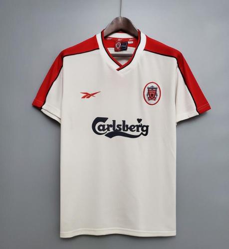Retro Jersey 1998-1999 Liverpool Away White Soccer Jersey Vintage Football Shirt