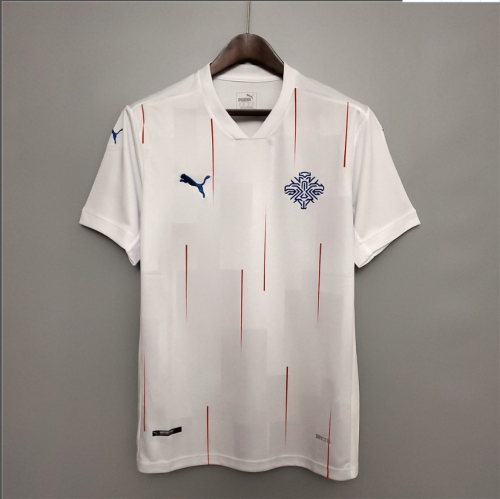 2020 Fans Version Iceland Away White Soccer Jersey