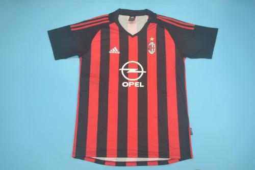 Retro Jersey 2002-2003 AC Milan Home Soccer Jersey