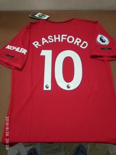 Player Version Manchester United RASHFORD 10 Home Soccer Jersey with EPL Patch