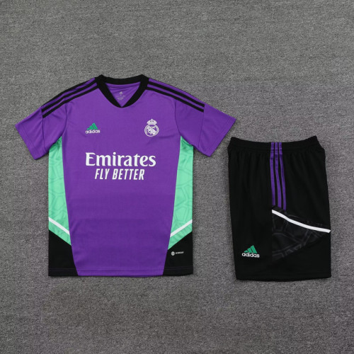 Adult Uniform 2023-2024 Real Madrid Purple Soccer Training Jersey Shorts